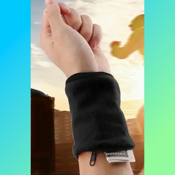 Elastic Wireless Headphones Headband And Sports Wrist Pouch Set - Picture 6 of 8